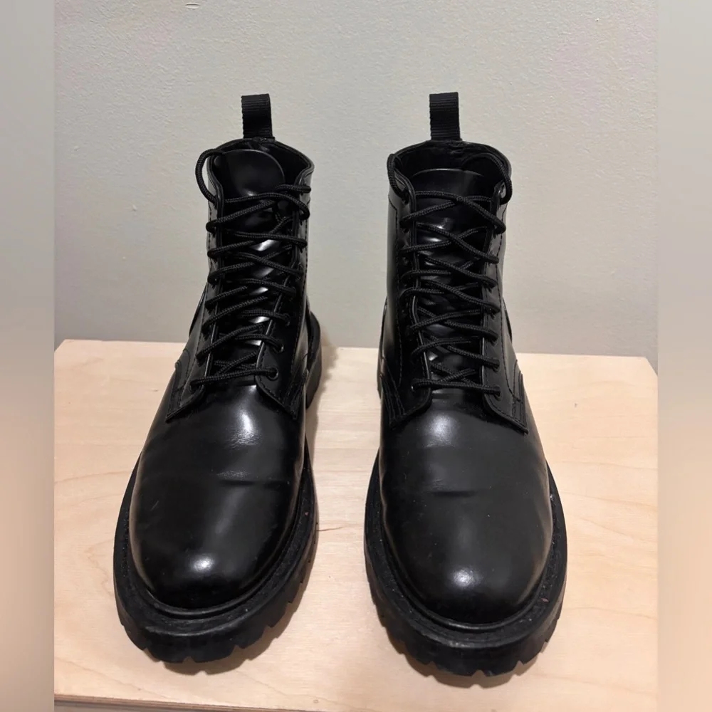 Thursday Black Men's Leather Hero Lace-Up Boots - Picture 5 of 7